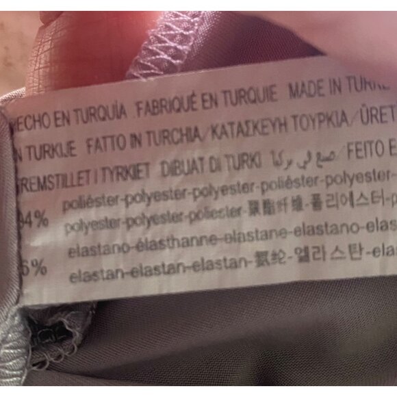 Stradivarius Womens Long Sleeve Open Back Top Light Gray Size L Holiday Party - Picture 7 of 7